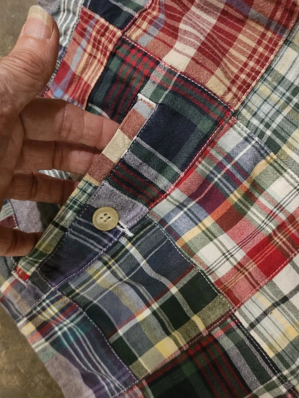 J Crew Mens 38 Madras Plaid Patchwork Shorts Classic 8